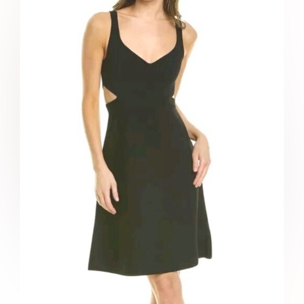 Theory Knit Cut-Out Flare Compact‎ Crepe Mini Dress Size Medium